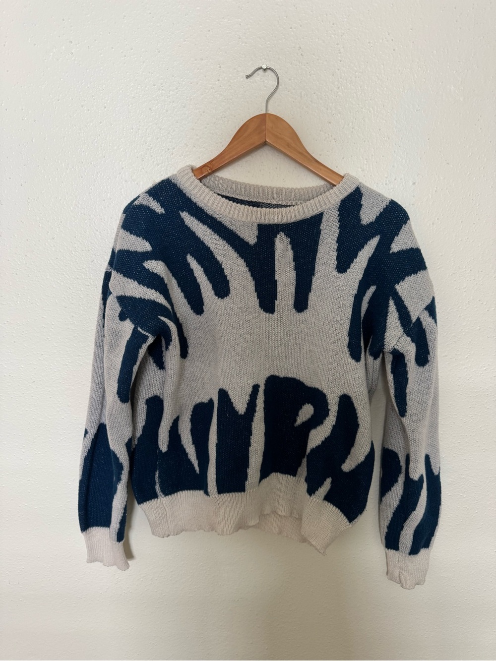 Blue Abstract Sweater